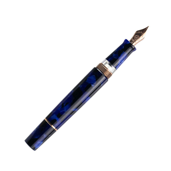 TWSBI Kai Fountain Pen (Limited Edition) - Mixed blue resin with rose gold trim and nib - Fine nib