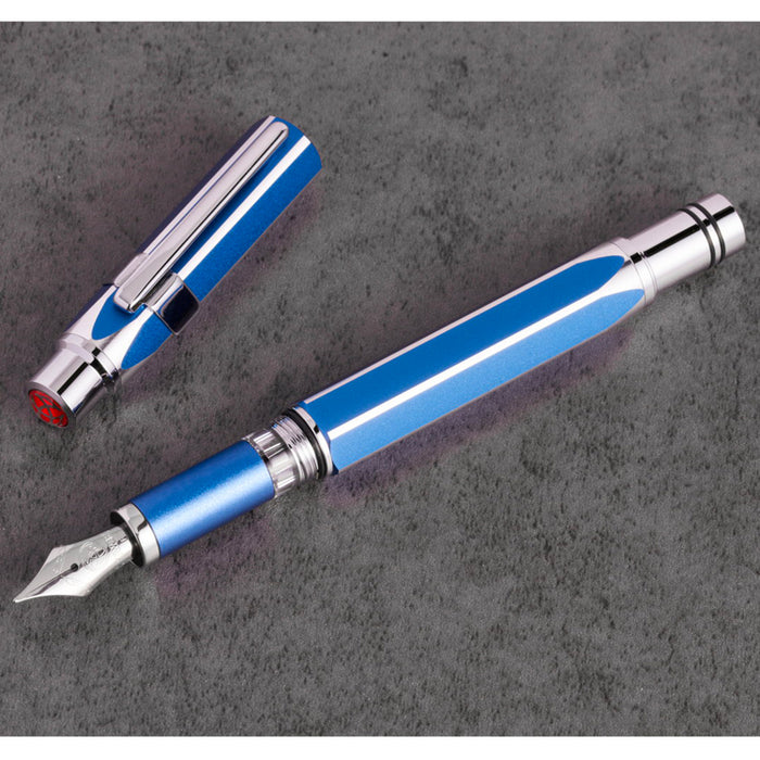 TWSBI Precision Fountain Pen - Gemini Blue - 1.1mm Italic (stub) Nib