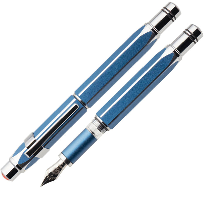 TWSBI Precision Fountain Pen - Gemini Blue - 1.1mm Italic (stub) Nib