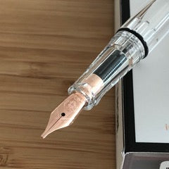 TWSBI Eco Fountain Pen - White with Rose Gold - 1.1mm Italic Nib