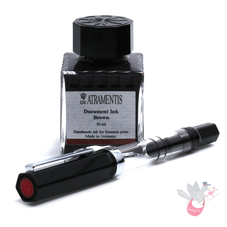 TWSBI Eco Clear / Black - Fine & DE ATRAMENTIS Document Brown 45mL