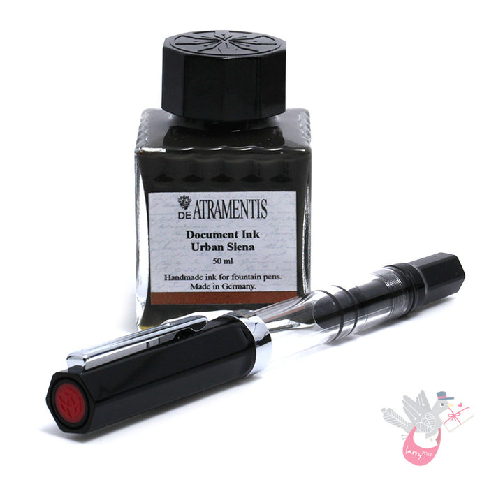 TWSBI Eco Clear / Black - Fine & DE ATRAMENTIS Document Urban Sienna 45mL