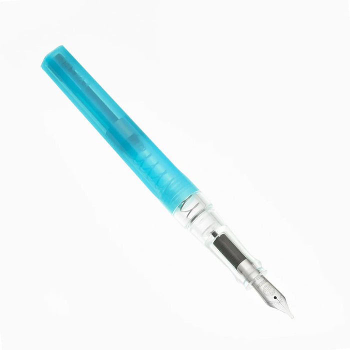 TWSBI Swipe Fountain Pen - Spring Loaded Converter - Blue Ice Colour - Fine Nib