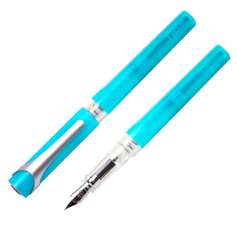TWSBI Swipe Fountain Pen - Spring Loaded Converter - Blue Ice Colour - Extra Fine Nib