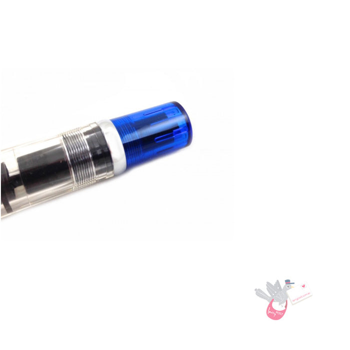 TWSBI Diamond 580RBT Fountain Pen - Red / Clear / Blue - 1.1 Italic (stub) Nib