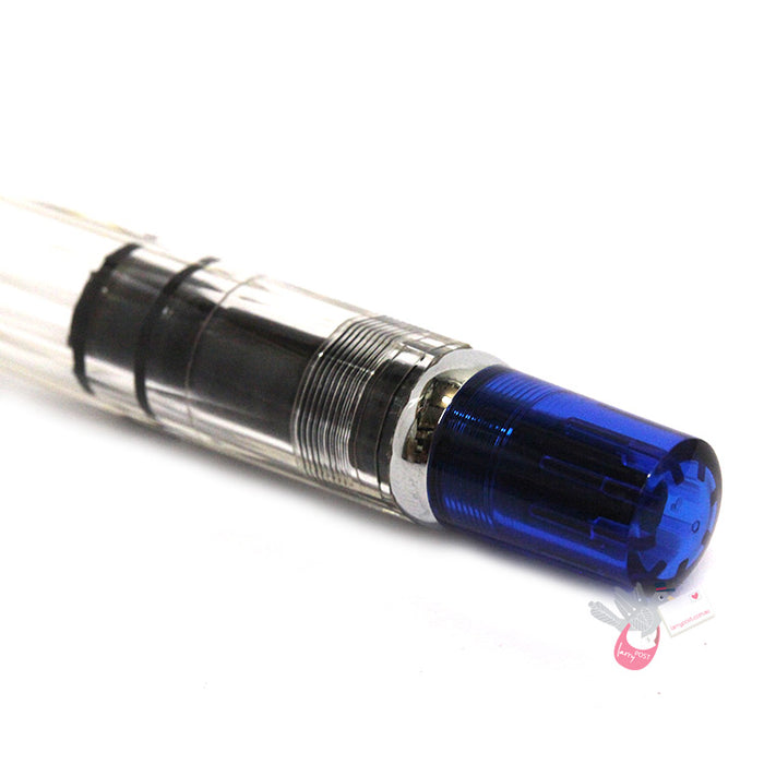 TWSBI Diamond 580RBT Fountain Pen - Red / Clear / Blue - 1.1 Italic (stub) Nib