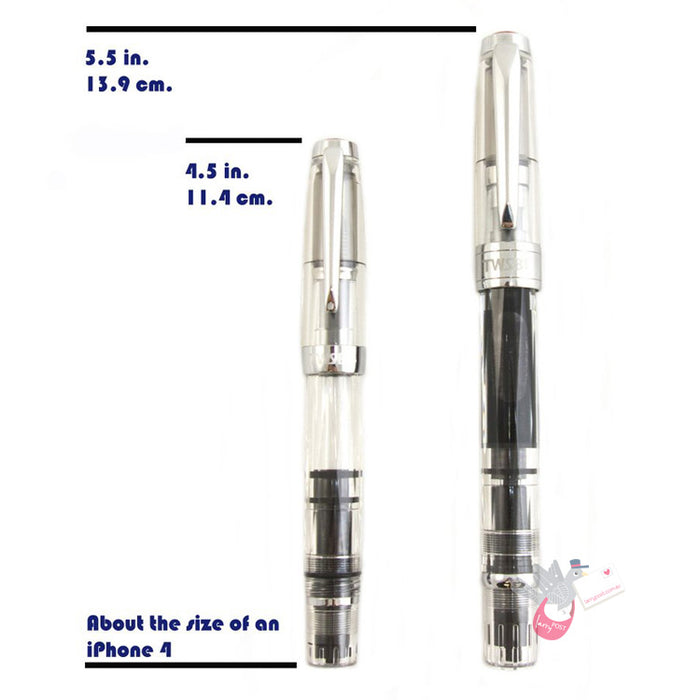 TWSBI Diamond Mini Clear Fountain Pen - Clear - Broad Nib