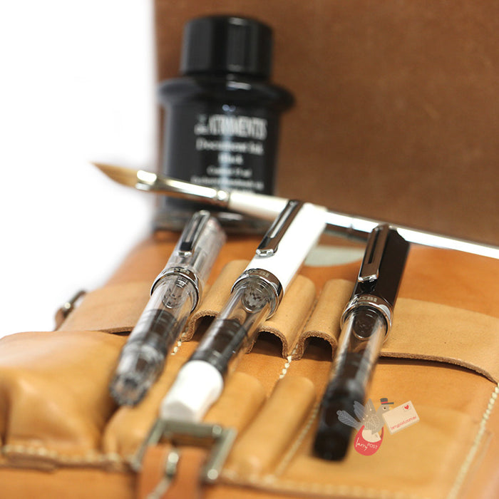 TWSBI Eco Fountain Pen - Clear / White - 1.1 Italic (stub) Nib