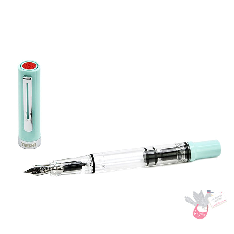 TWSBI Eco-T Fountain Pen - Mint Blue - 1.1 Italic Nib
