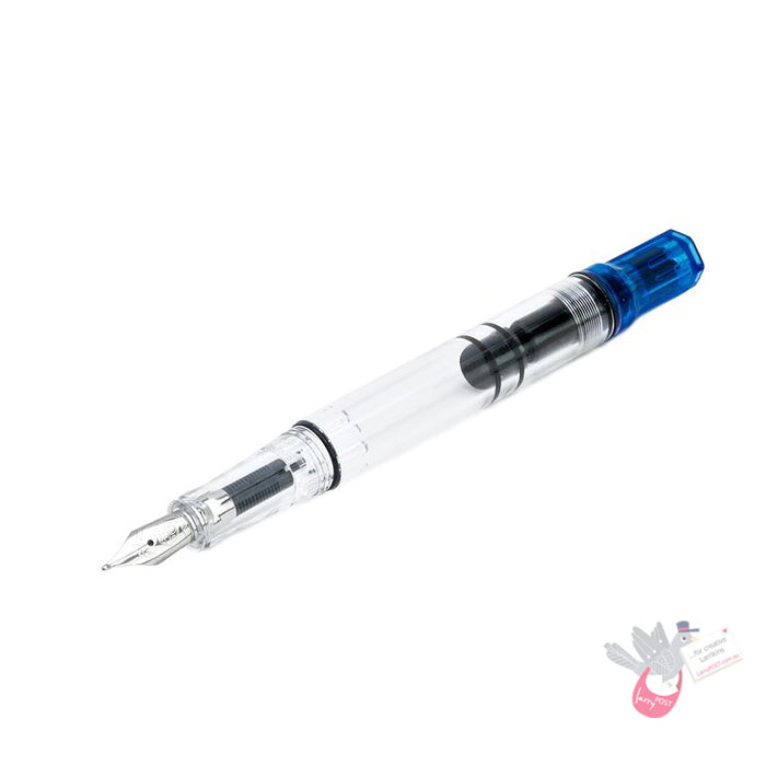TWSBI Eco Fountain Pen - Clear / Transparent Blue - Fine Nib