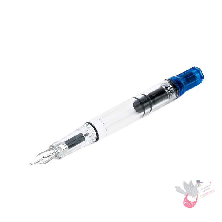 TWSBI Eco Fountain Pen - Clear / Transparent Blue - Extra Fine Nib