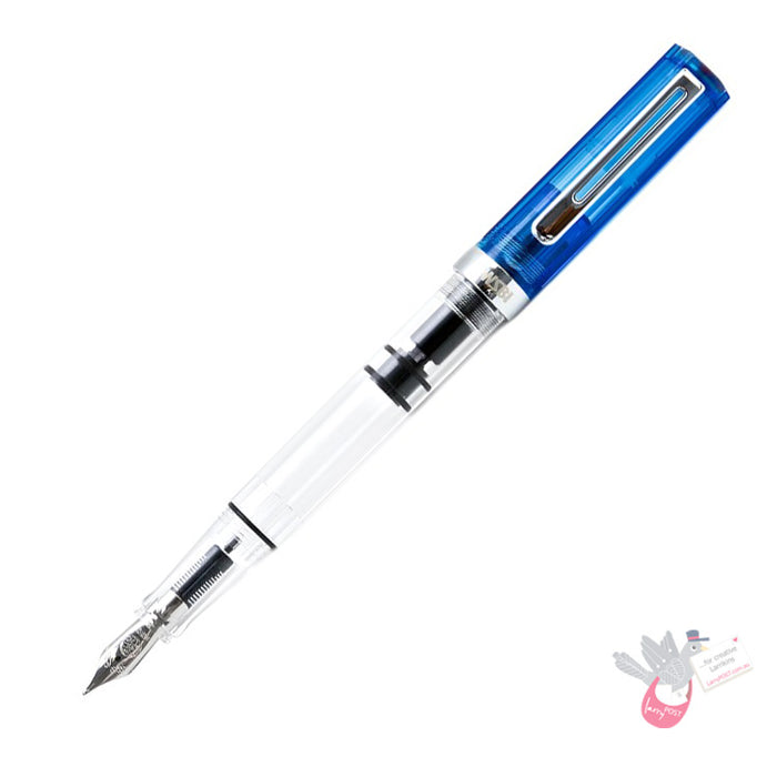 TWSBI Eco Fountain Pen - Clear / Transparent Blue - Fine Nib