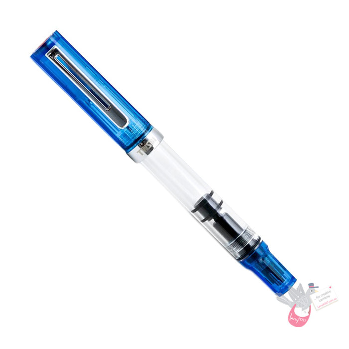 TWSBI Eco Fountain Pen - Clear / Transparent Blue - Fine Nib