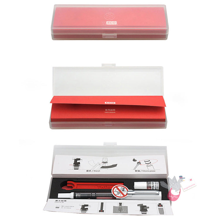 TWSBI Eco Sketch Kit - Clear / White - Fine Nib & DE ATRAMENTIS Document Urban Grey 45mL