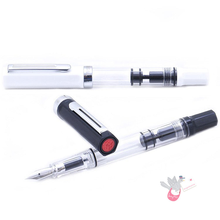 TWSBI Eco Fountain Pen - Clear / White - Fine Nib