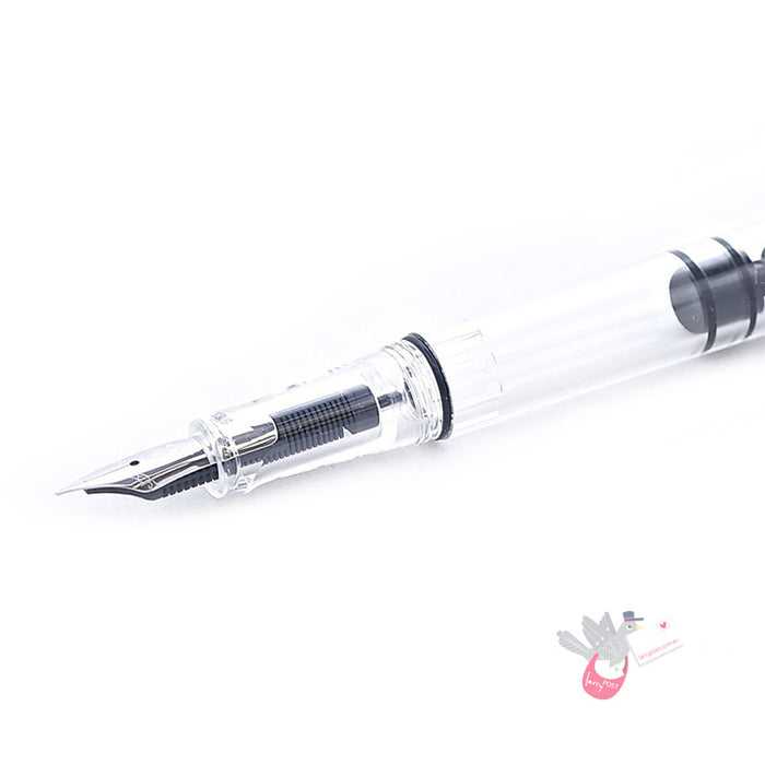TWSBI Eco Fountain Pen - Clear / White - 1.1 Italic (stub) Nib