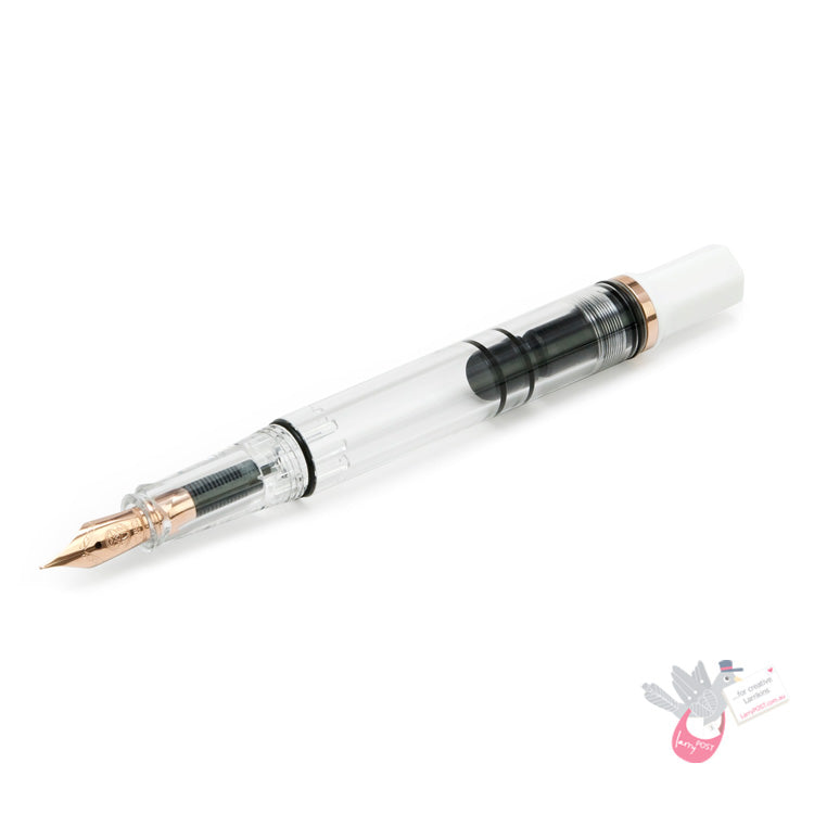 TWSBI Eco Fountain Pen - White with Rose Gold - Broad Nib