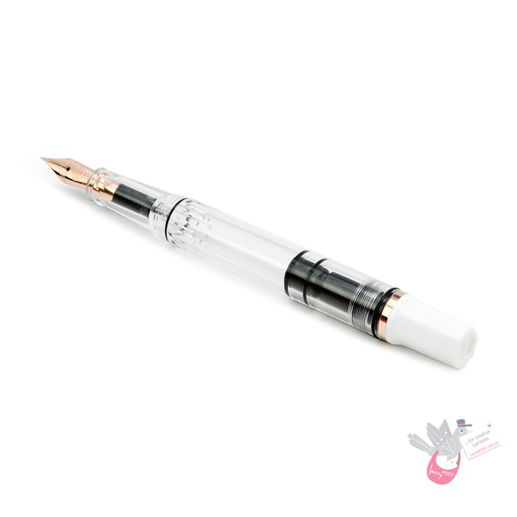 TWSBI Eco Fountain Pen - White with Rose Gold - Broad Nib