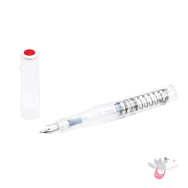TWSBI Go Fountain Pen - Spring Load Mechanism - Clear - Fine Nib