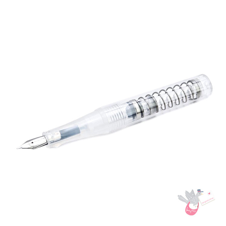 TWSBI Go Fountain Pen - Spring Load Mechanism - Clear - Broad Nib