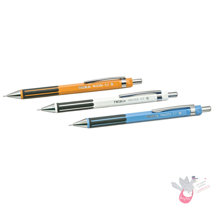 TWSBI Jr. Pagoda Fixed Pipe Mechanical Pencil - 0.7mm - White