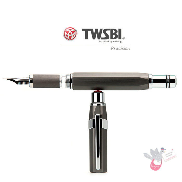 TWSBI Precision Fountain Pen - Gunmetal - Extra Fine Nib