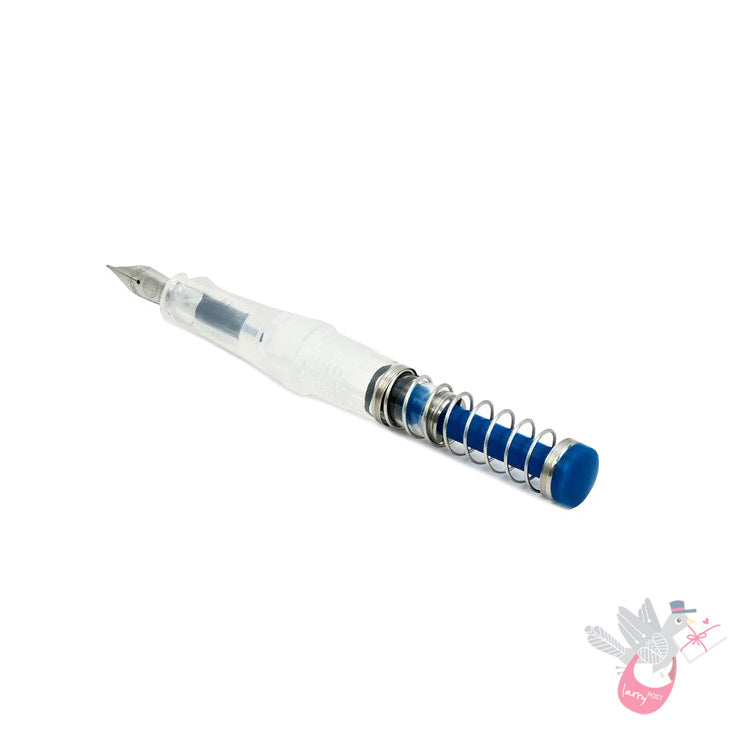 TWSBI GO Fountain Pen - Spring Load Mechanism - Sapphire Blue Colour - 1.1 Italic (stub) Nib