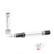 TWSBI Vac 700R Fountain Pen - Clear with aluminium trim - 1.1 Italic (stub) Nib
