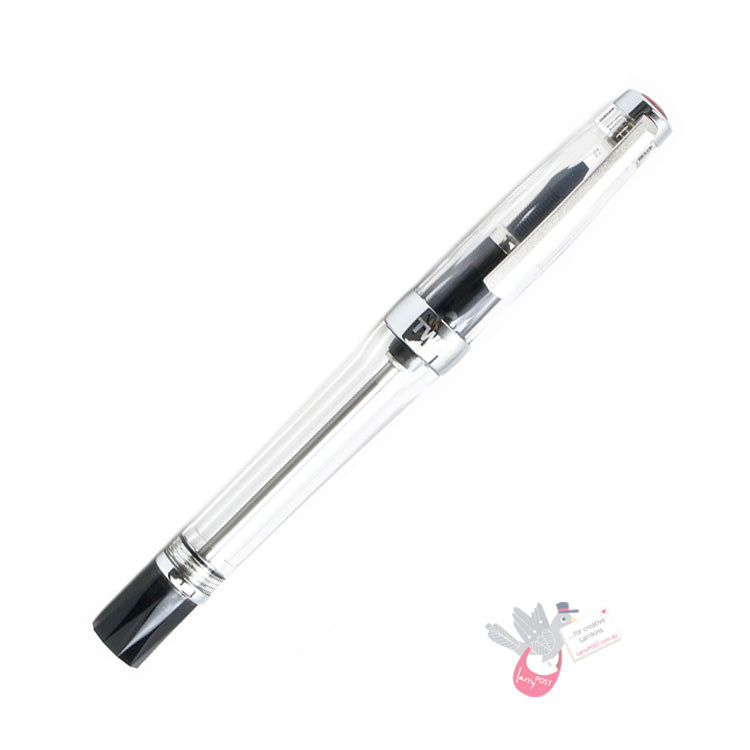 TWSBI Vac 700R Fountain Pen - Clear with aluminium trim - Broad Nib
