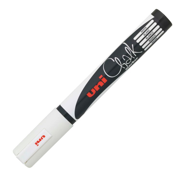 UNI Chalk Marker (non porous surfaces) - Bullet Tip - 2.5mm - White