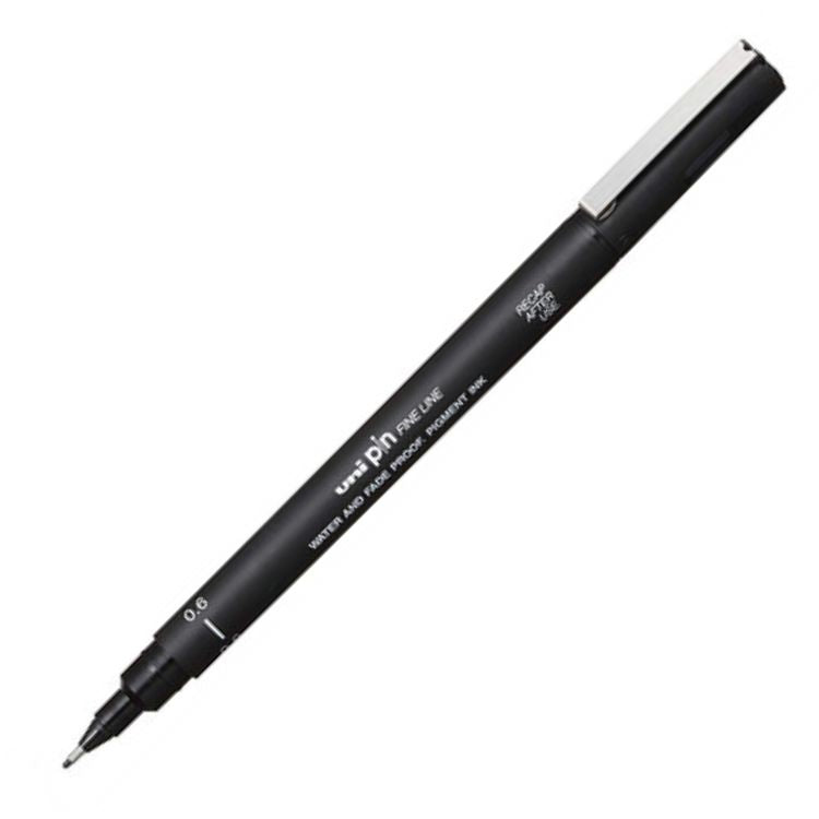 UNI PIN Fine Line Pen - 0.6 - Black