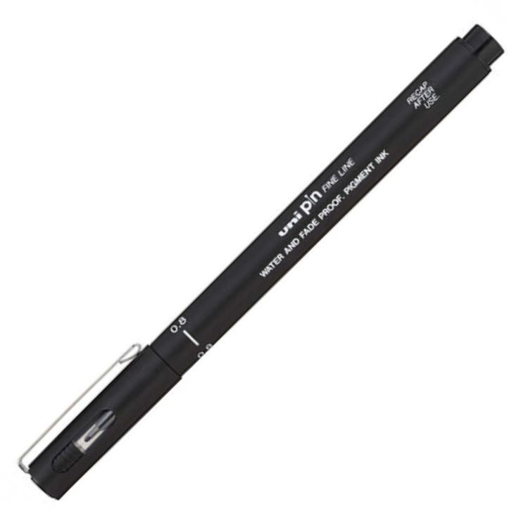 UNI PIN Fine Line Pen - 0.8 - Black