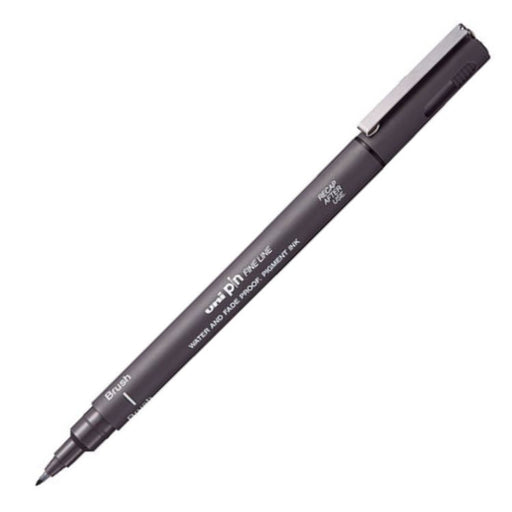 UNI PIN Fine Line Pen - Brush Tip - Dark Grey