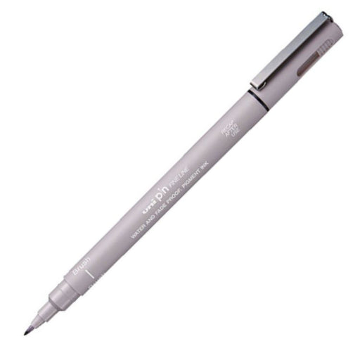 UNI PIN Fine Line Pen - Brush Tip - Light Grey