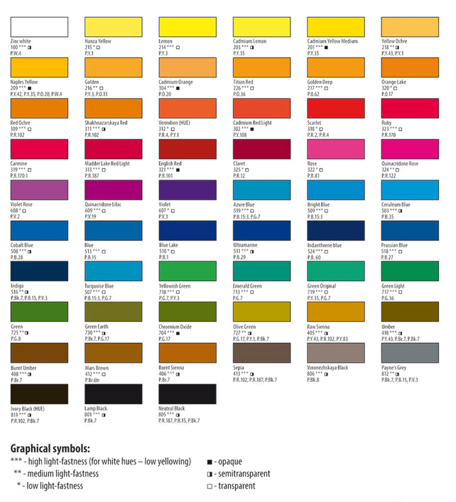 WHITE NIGHTS Artists' Watercolours Metal Set - 12 Full Pans