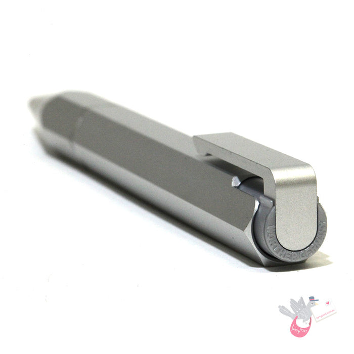 WORTHER Compact Fountain Pen (Medium Nib) and Ballpoint Set - Anodised Aluminium