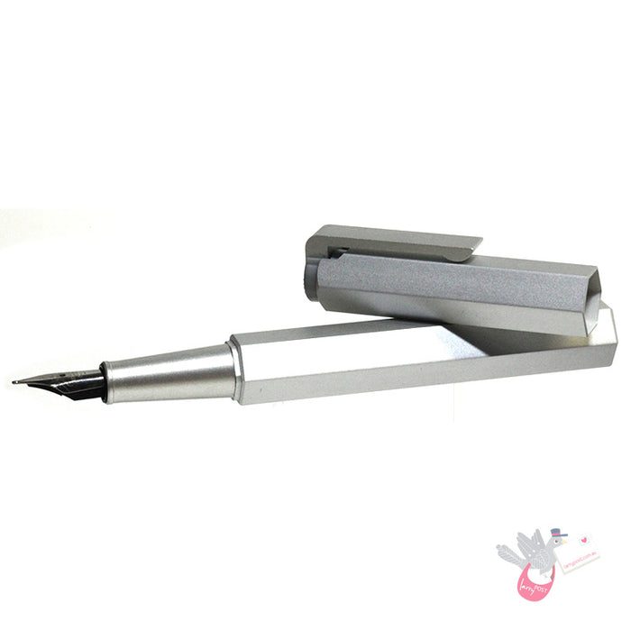 WORTHER Compact Fountain Pen - Anodised Aluminium - Medium Nib
