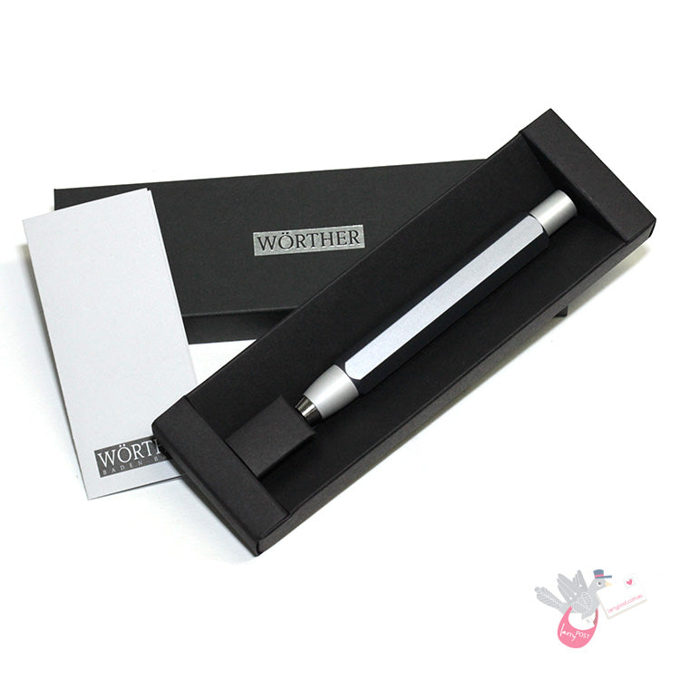 WORTHER Compact Mechanical Pencil 5.6mm - Grey Anodised Aluminium