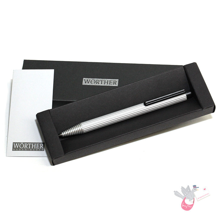 WORTHER Profil Ballpoint Pen - Anodised Aluminium