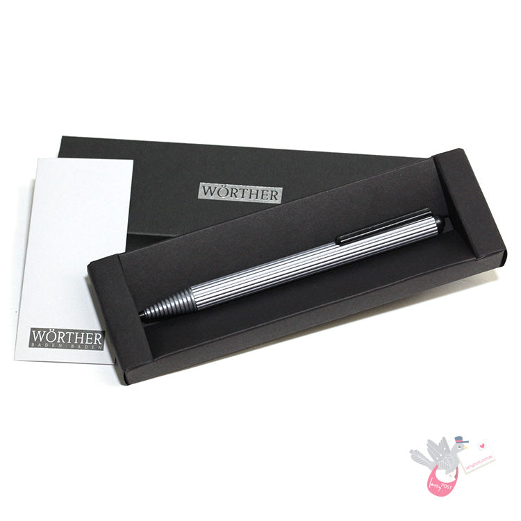 WORTHER Profil Ballpoint Pen - Grey Aluminium
