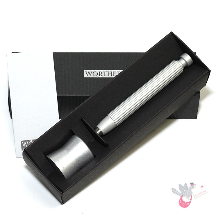 WORTHER Profil Clutch Pencil 5.6mm with Pen Stand and Sharpener - Anodised Aluminium