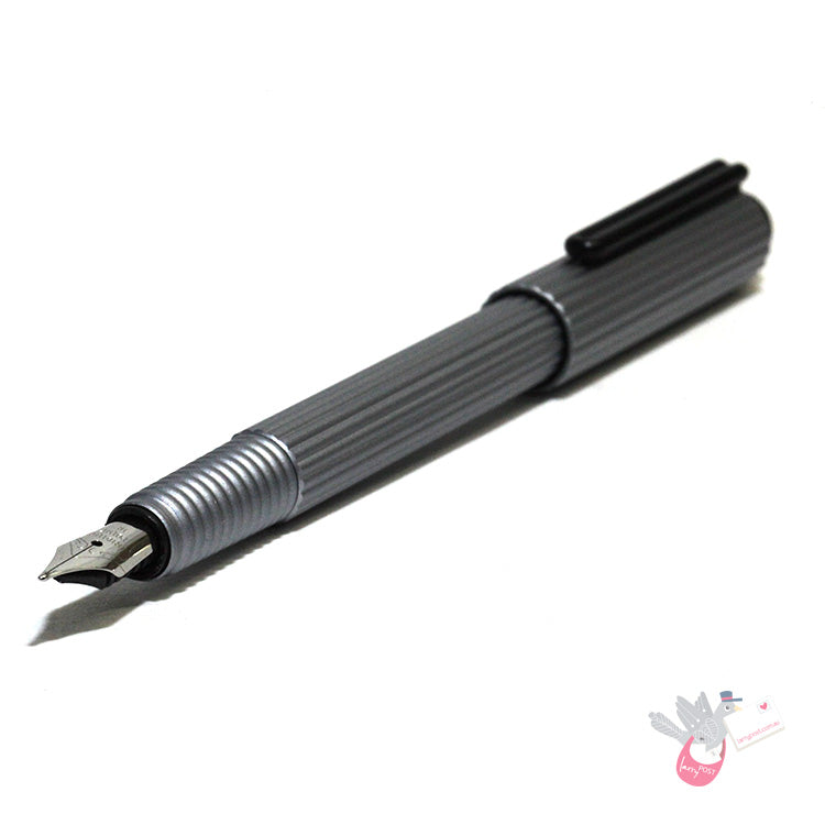 WORTHER Profil Fountain Pen - Grey Aluminium - Fine Nib
