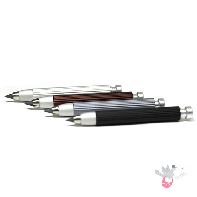 WORTHER Profil Clutch Pencil 5.6mm with Pen Stand and Sharpener - Black Aluminium