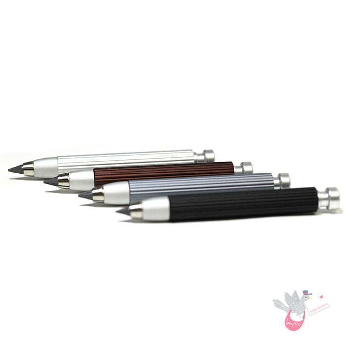 WORTHER Profil Clutch Pencil 5.6mm with Pen Stand and Sharpener - Anodised Aluminium