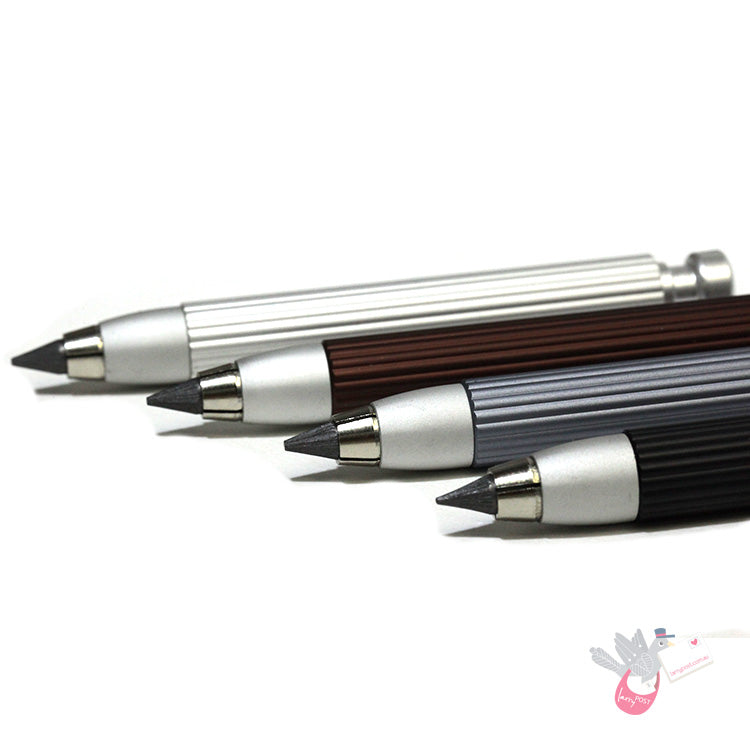 WORTHER Profil Clutch Pencil 5.6mm with Pen Stand and Sharpener - Black Aluminium
