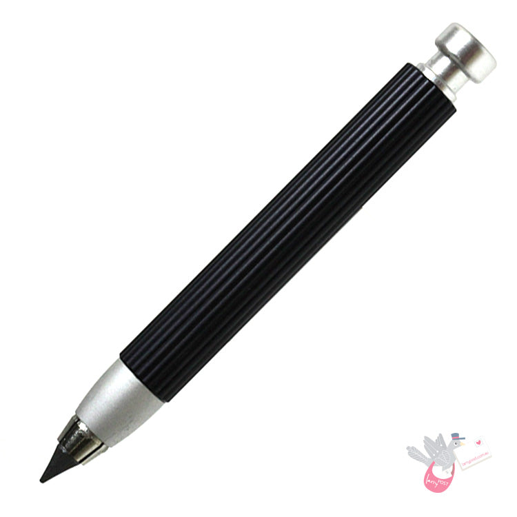 WORTHER Profil Clutch Pencil 5.6mm with Pen Stand and Sharpener - Black Aluminium