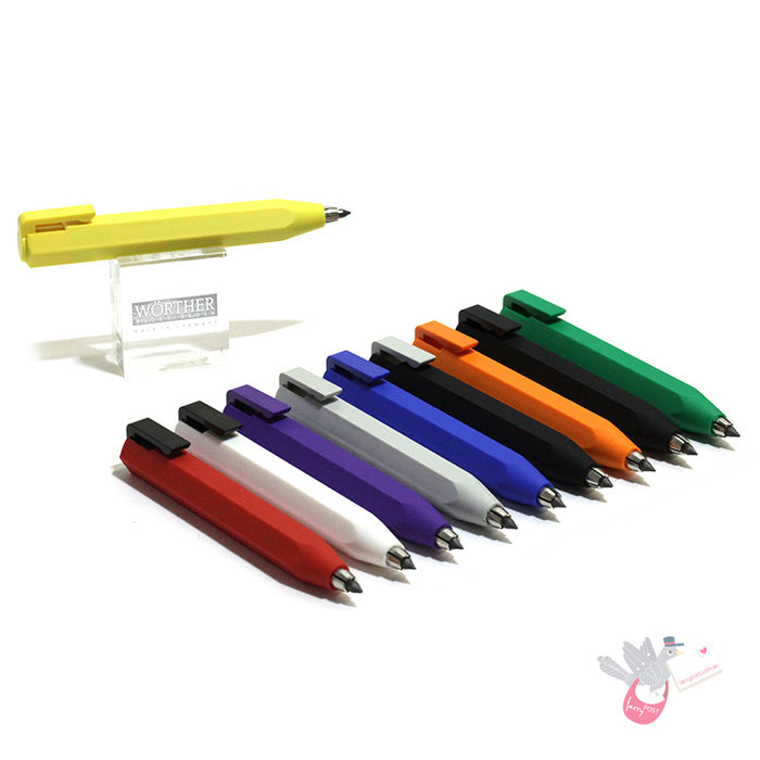WORTHER Shorty Mechanical Pencil 3.15mm - Yellow with Yellow Clip