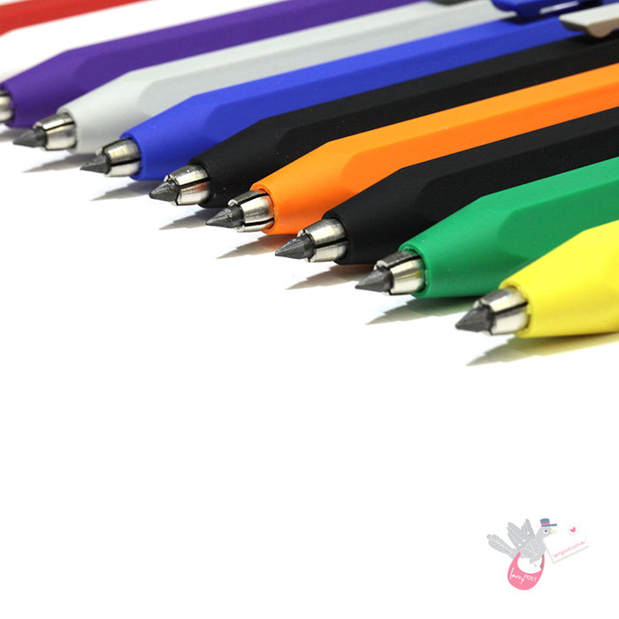 WORTHER Shorty Mechanical Pencil 3.15mm - Soft Grip - Black with Grey Clip