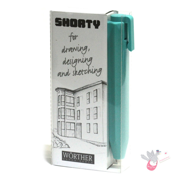 WORTHER Shorty Mechanical Pencil 3.15mm - Soft Grip - Mint with Mint Clip