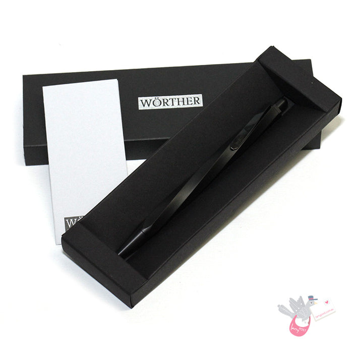 WORTHER Spiral Mechanical Pencil 0.5mm - Black Anodised Aluminium